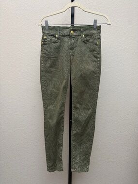 Seven7 For All Mankind Women’s Olive Paisley Slim Women’s Skinny Jeans